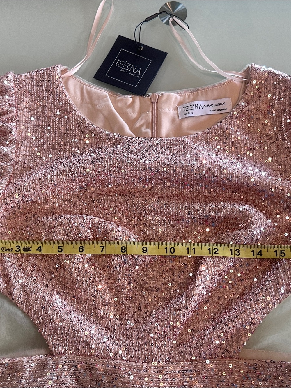 NWT Mac Duggal Rose Pink Sequin Wide-Leg Jumpsuit - Picture 4 of 5